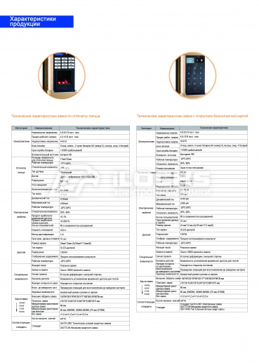 Биометрический электронный замок для двери F5100 Red Copper