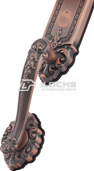 Биометрический электронный замок для двери F6160 Red Copper